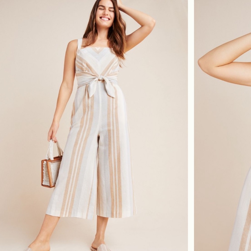 Anthropologie Savannah striped jumpsuit